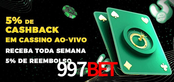 Promoções do cassino ao Vivo 997bet